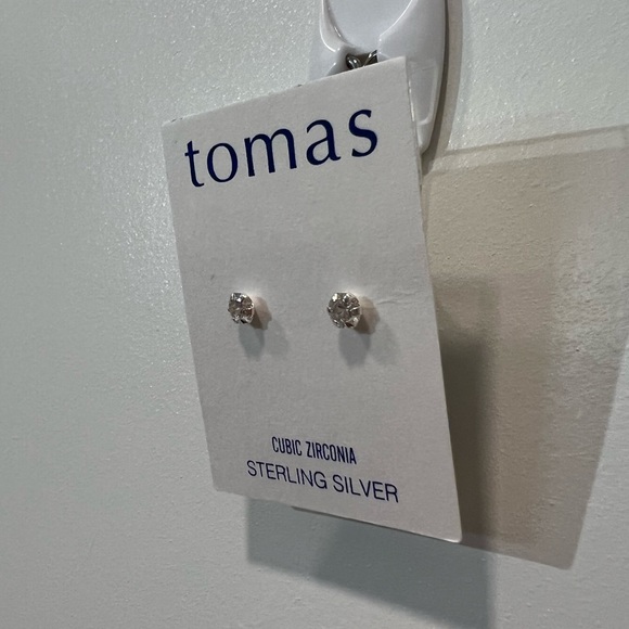 Tomas by The Good Collective Cubic Zirconium Stud Earrings - 4mm - Picture 4 of 4